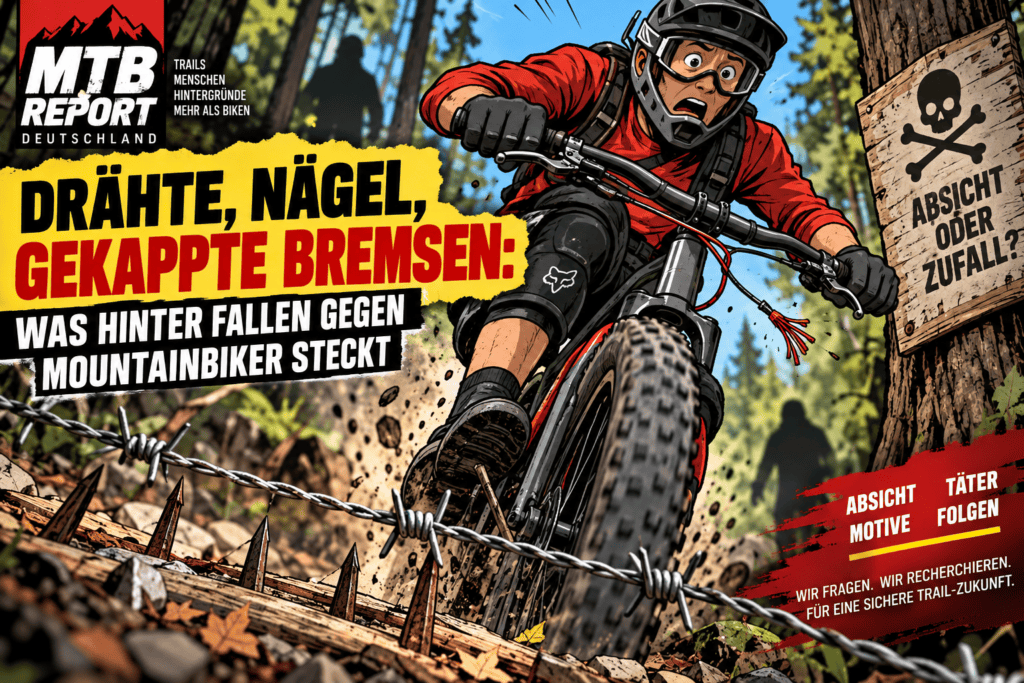 Drähte, Nägel, gekappte Bremsen Was hinter Fallen gegen Mountainbiker steckt