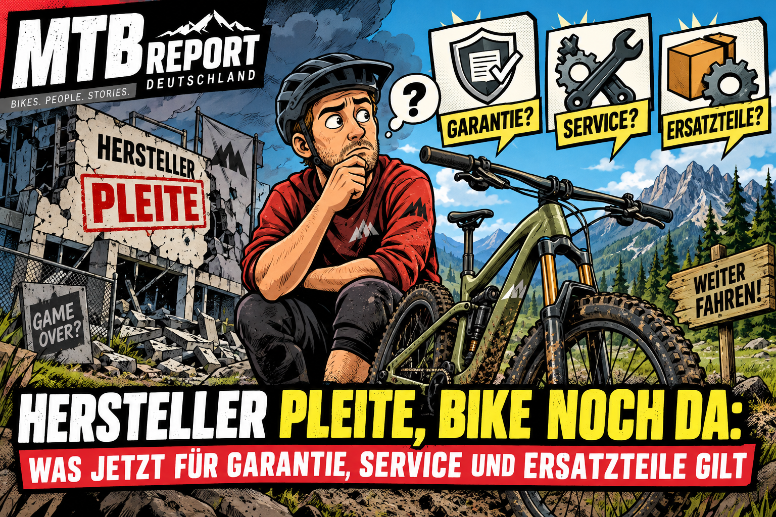 Hersteller pleite, Bike noch da Was jetzt für Garantie, Service und Ersatzteile gilt