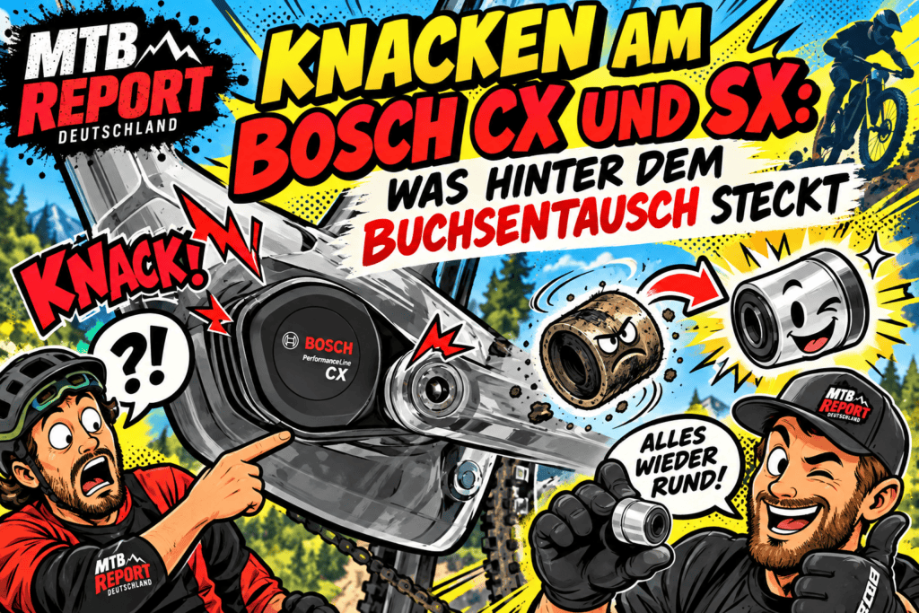 Knacken an der Motoraufhängung von Bosch CX, CX R oder SX Bosch bietet ein kostenloses Upgrade Kit