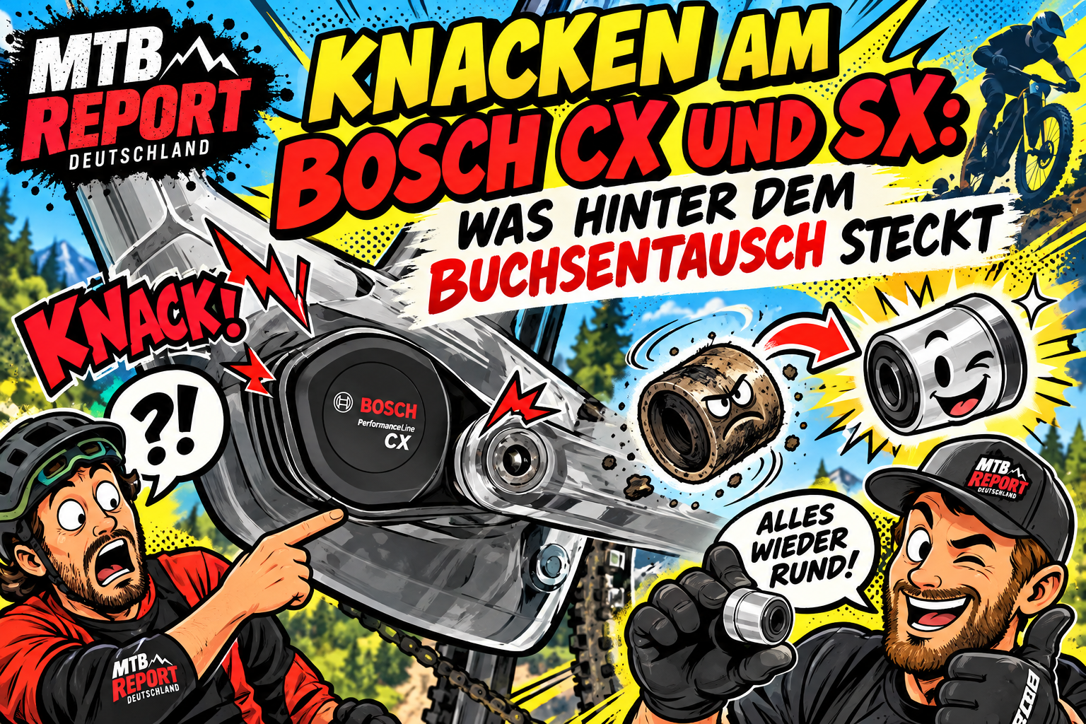 Knacken an der Motoraufhängung von Bosch CX, CX R oder SX Bosch bietet ein kostenloses Upgrade Kit