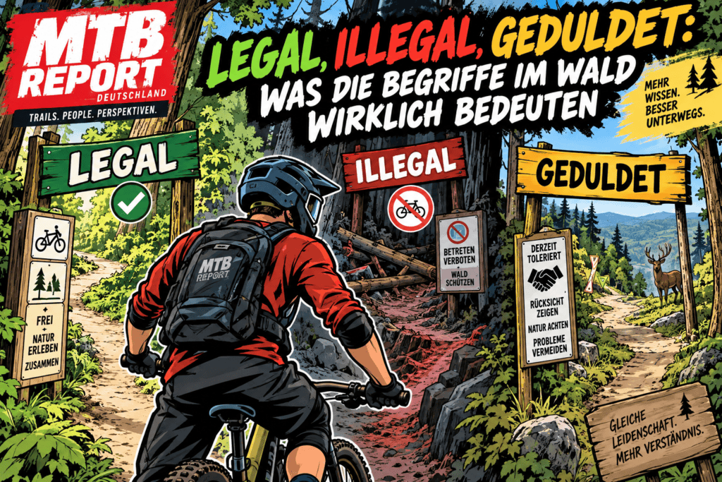 Nicht legal oder nur geduldet Dieser Satz fällt in fast jeder Trail Debatte