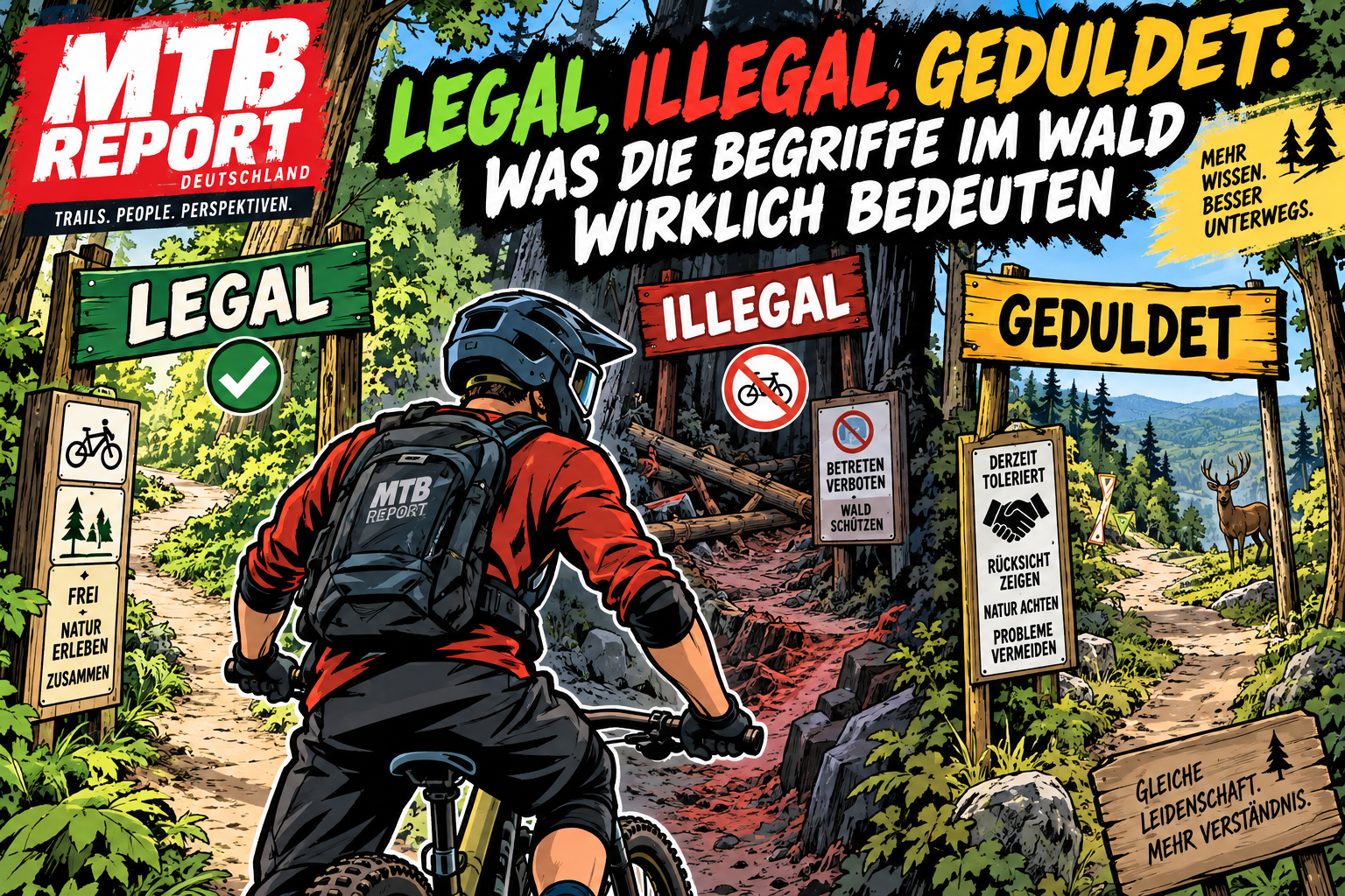 Nicht legal oder nur geduldet Dieser Satz fällt in fast jeder Trail Debatte