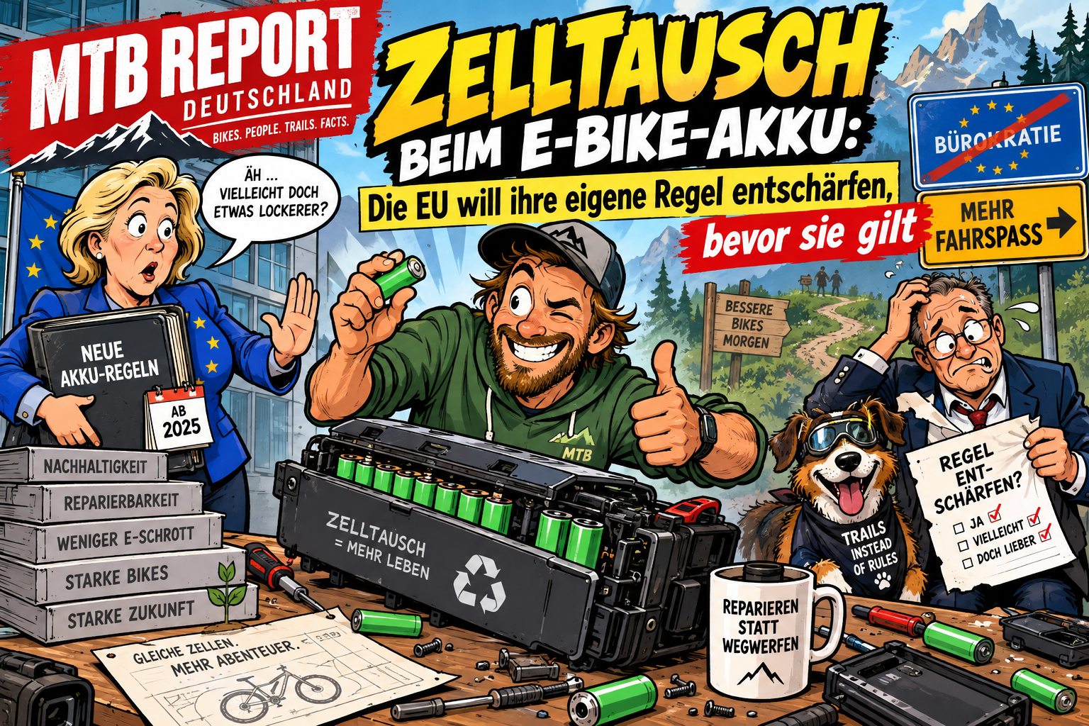 Zelltausch beim E Bike Akku Die EU will ihre eigene Regel entschärfen, bevor sie gilt